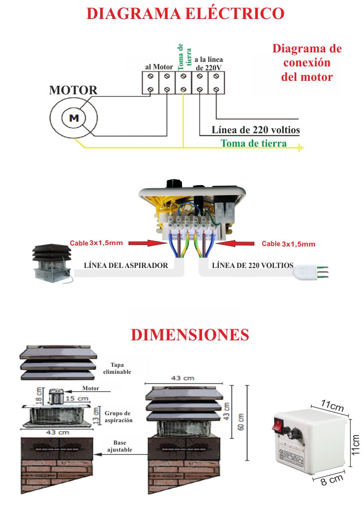 Extravent - Extractor de humos para leña y carbón